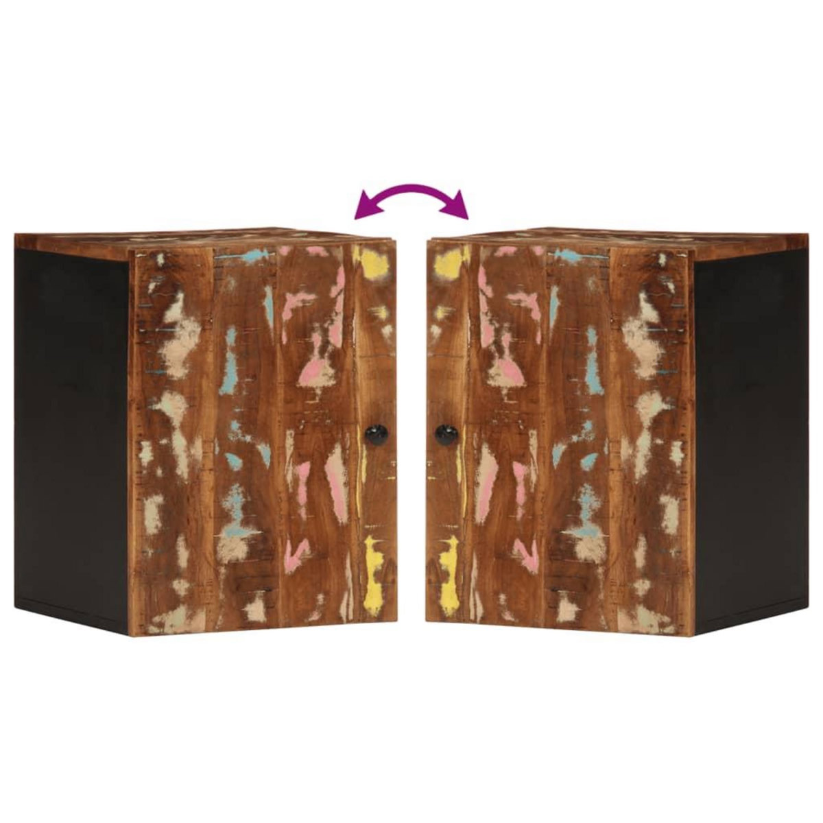 VIDAXL Armoire de salle de bain murale 38x33x48cm bois de recuperation