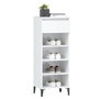 Voir la diapositive 4 : VIDAXL Etagere a chaussures Blanc brillant 40x36x105cm Bois ingenierie