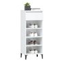Voir la diapositive 4 : VIDAXL Etagere a chaussures Blanc brillant 40x36x105cm Bois ingenierie
