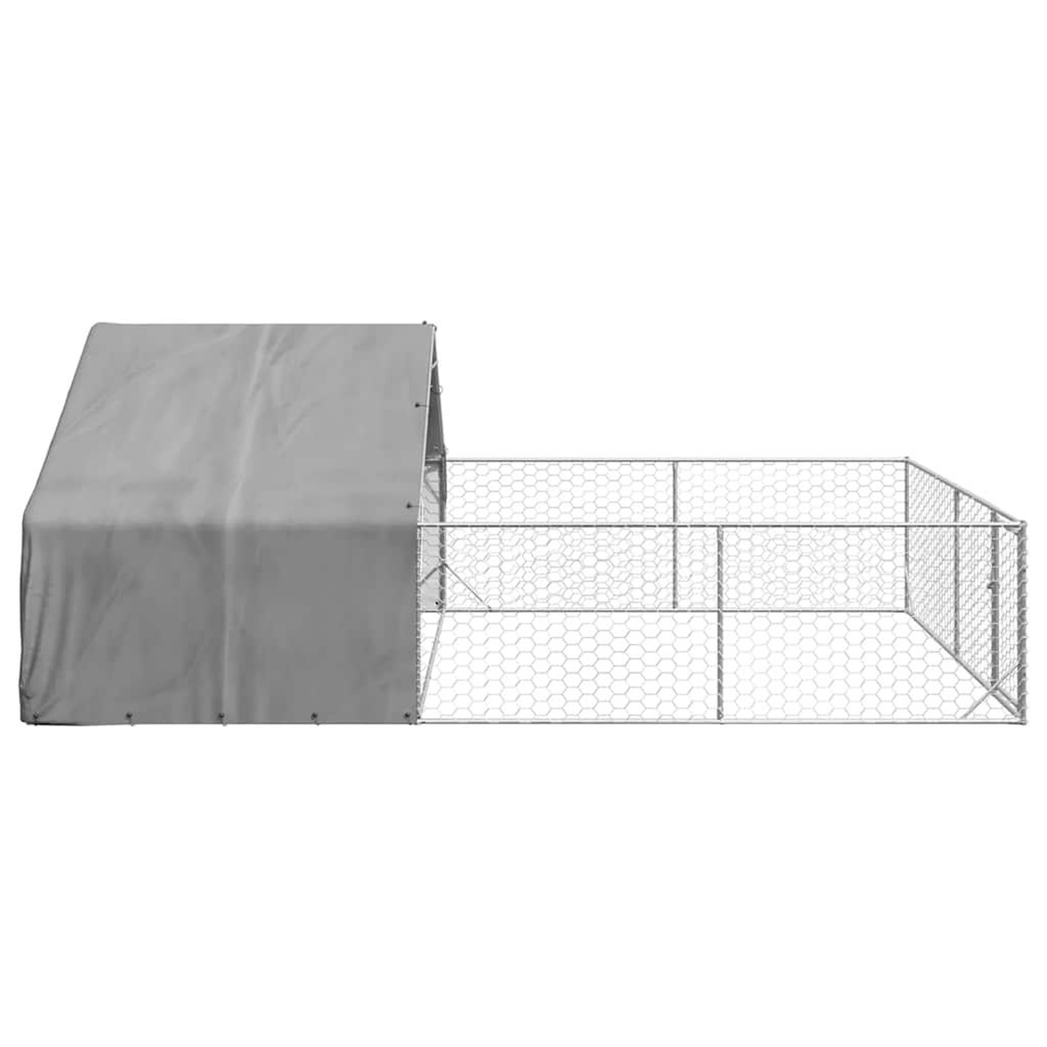Voir la diapositive 4 : VIDAXL Niche d'exterieur pour chien enclos 6x3x1,9 m acier galvanise