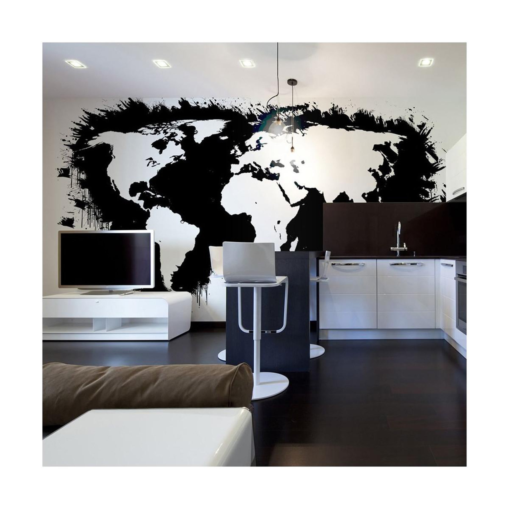 Paris Prix Papier peint  white continents, black oceans... Ii  450x270cm
