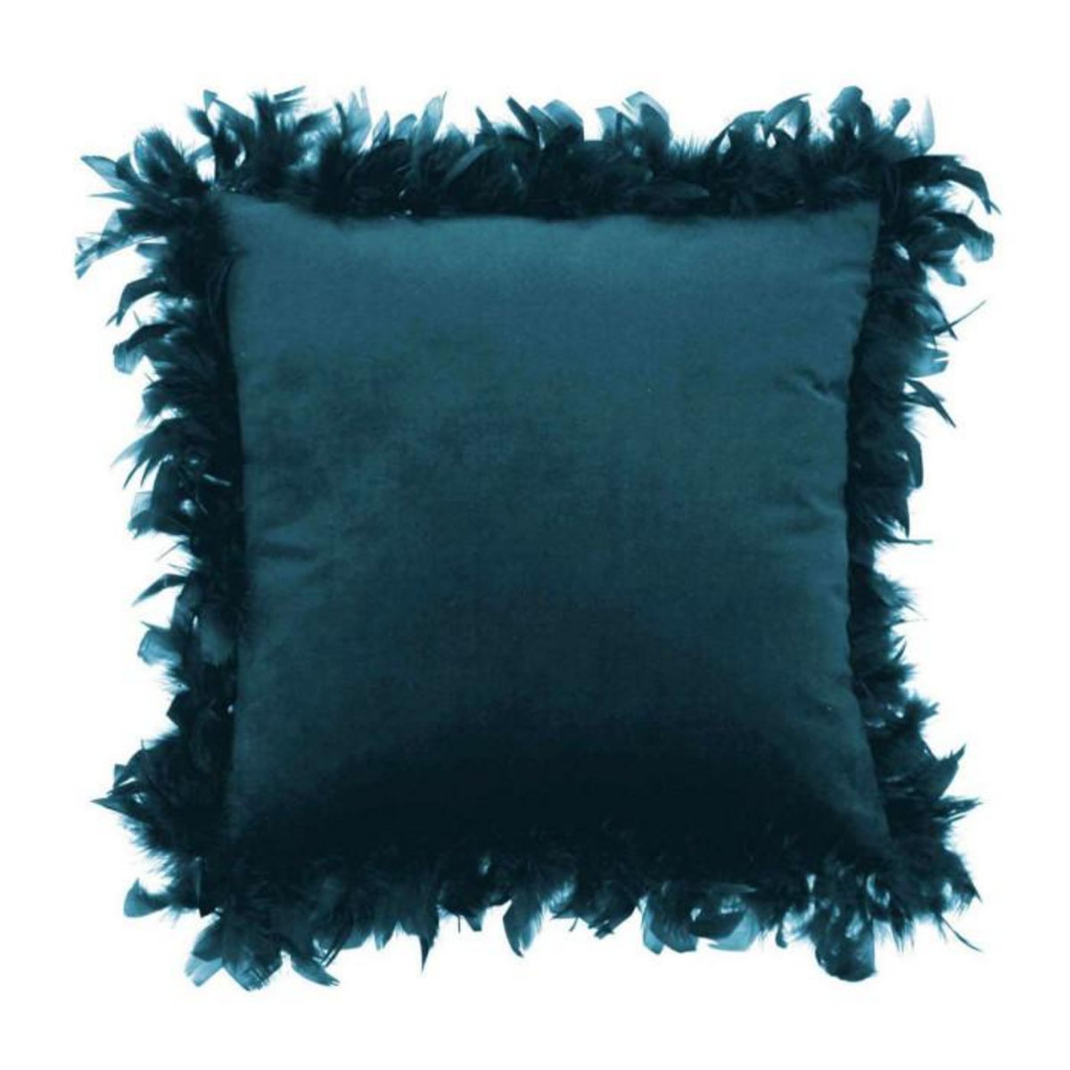 Paris Prix Coussin Déco à Plumes  Marlène  40x40cm Bleu