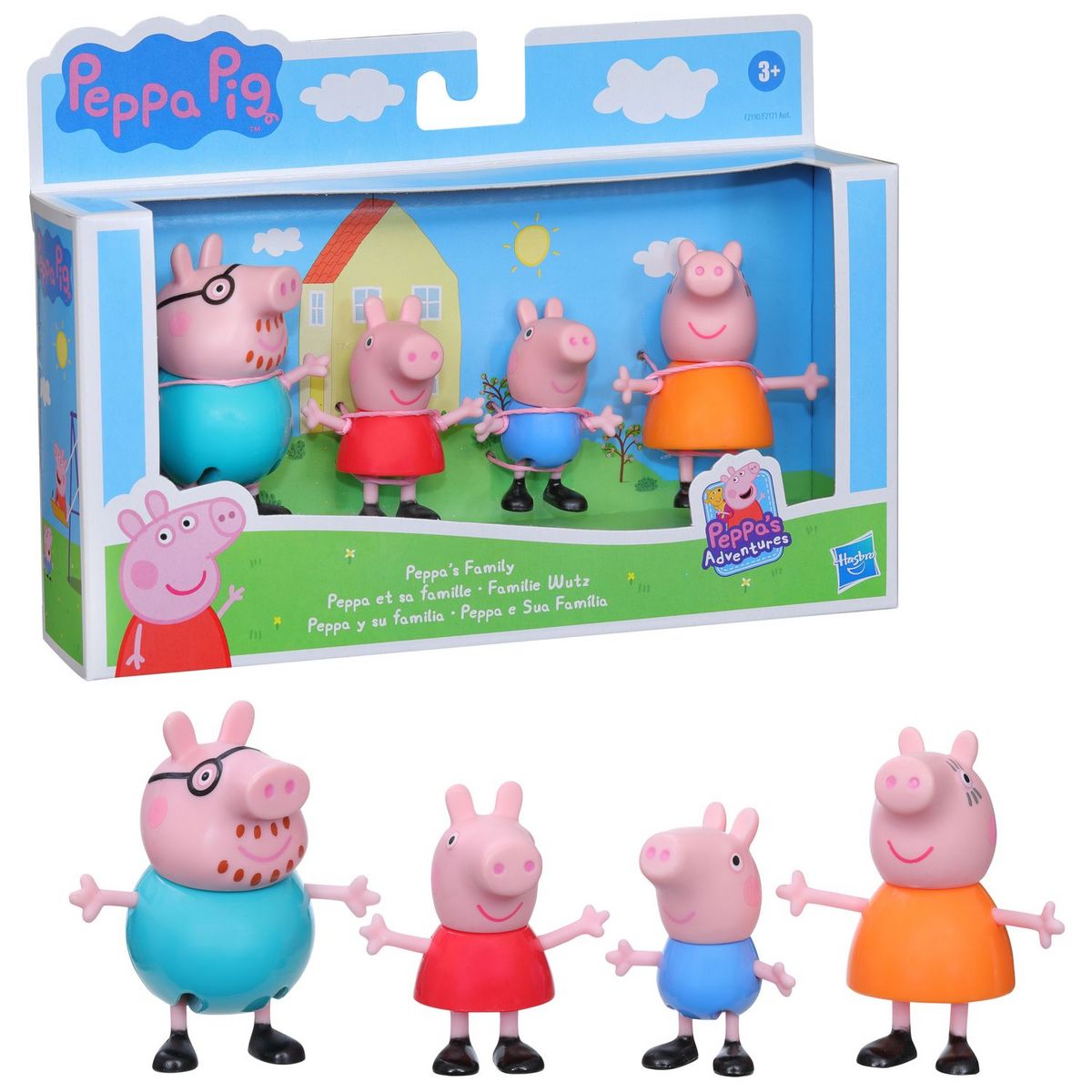 HASBRO Pack de 4 figurines Peppa Pig Tenue classique