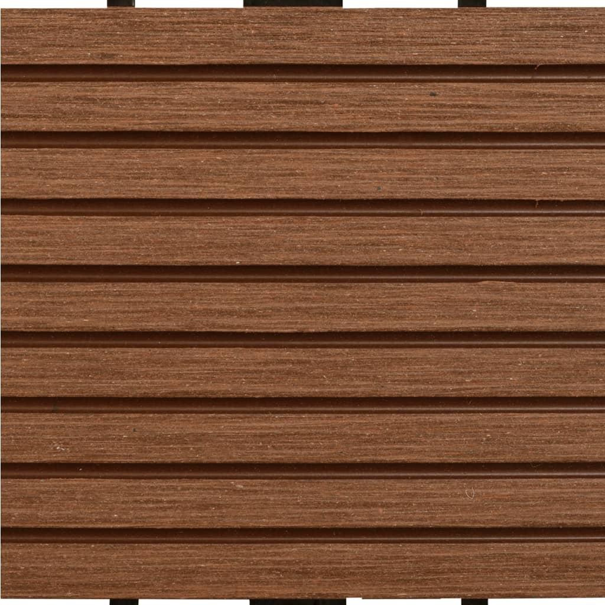 Voir la diapositive 5 : VIDAXL Carreaux de terrasse WPC 30x30 cm 11 pcs 1 m2 Marron