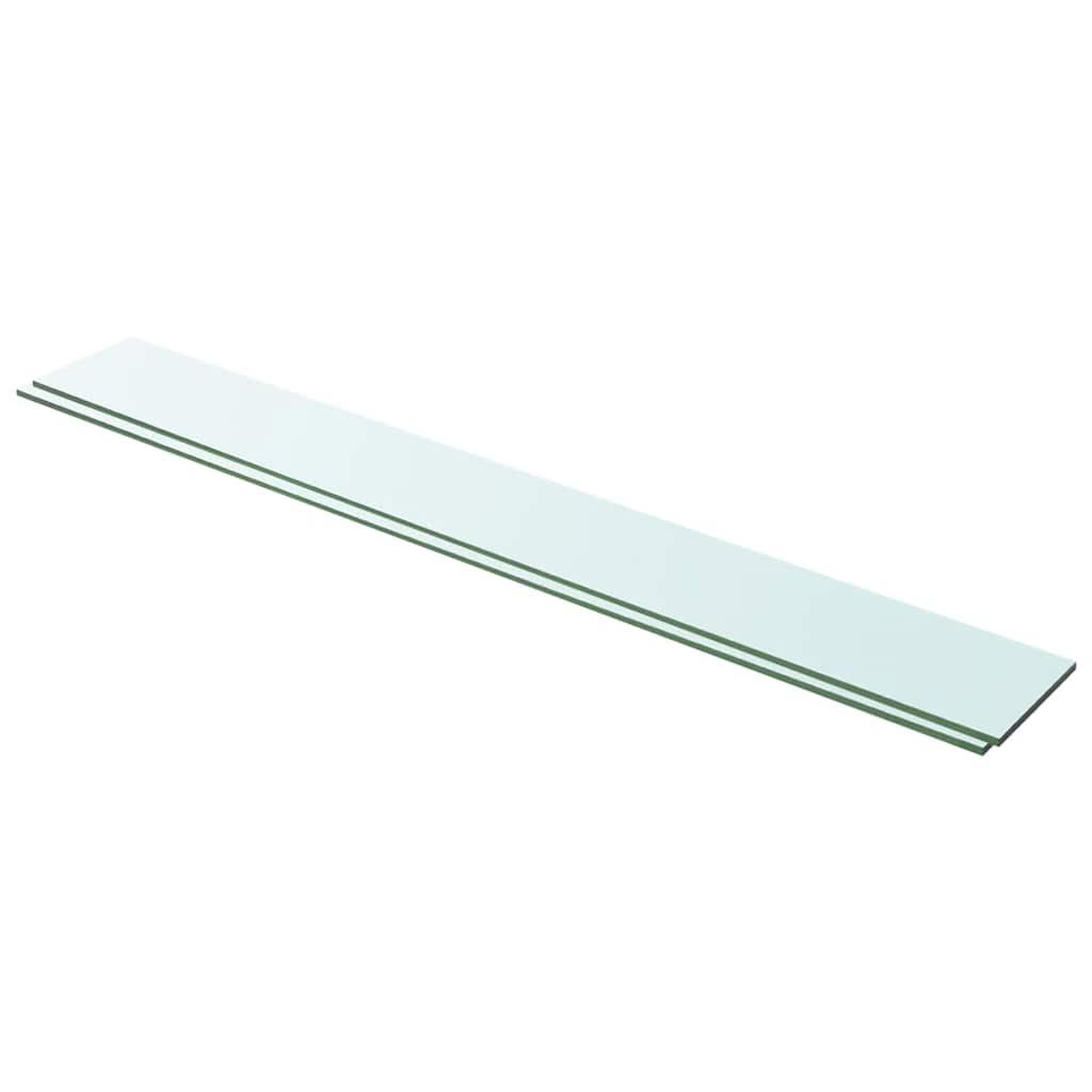 Voir la diapositive 1 : VIDAXL Panneaux d'etagere 2 pcs Verre Transparent 100 x 12 cm