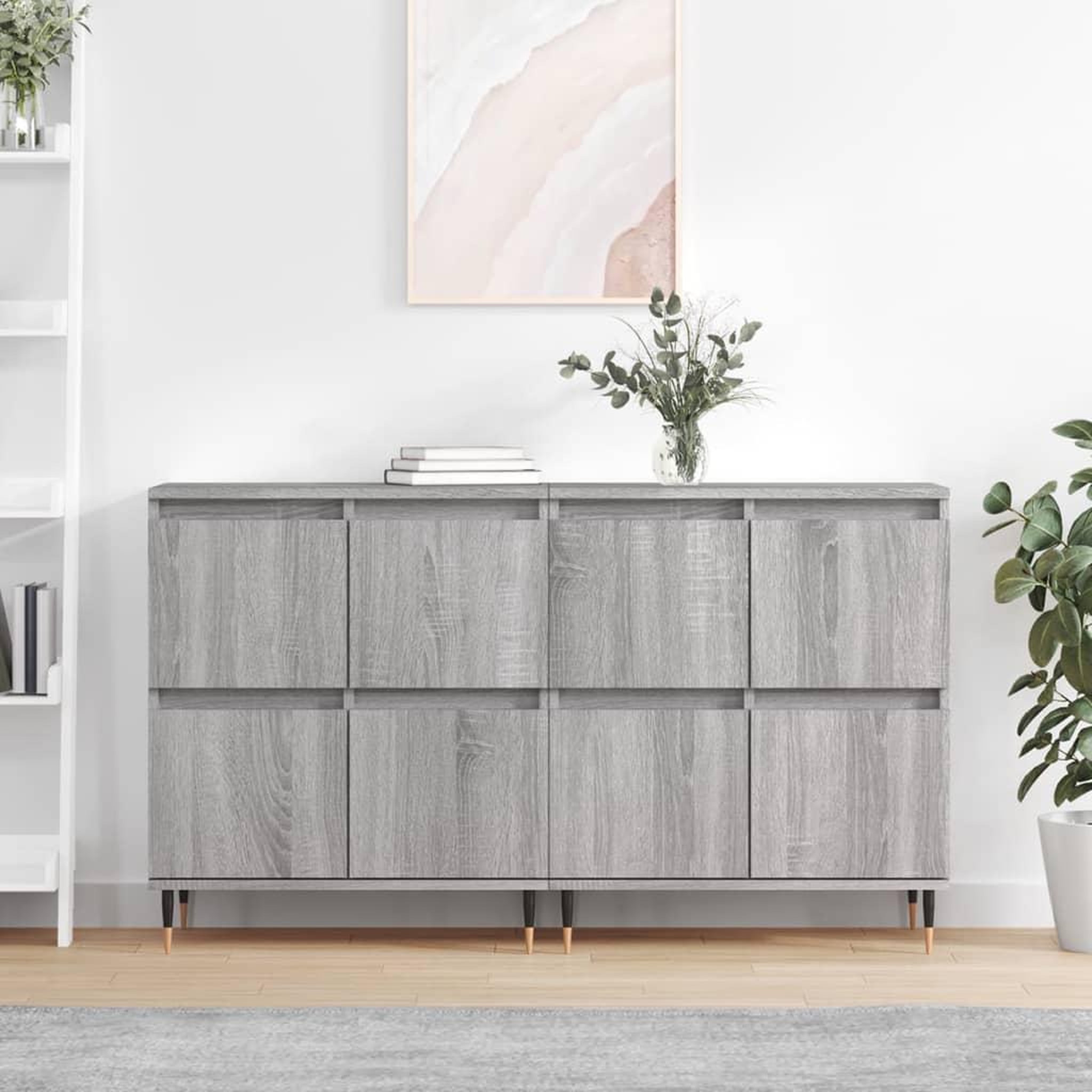 VIDAXL Buffets 2 pcs sonoma gris bois d'ingenierie