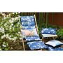 Voir la diapositive 2 : Jardin Privé Coussin déco de jardin 40x40 bleu marine OSAKA