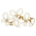 Paris Prix Bougeoir Mural en Métal  Butterflies  61cm Or