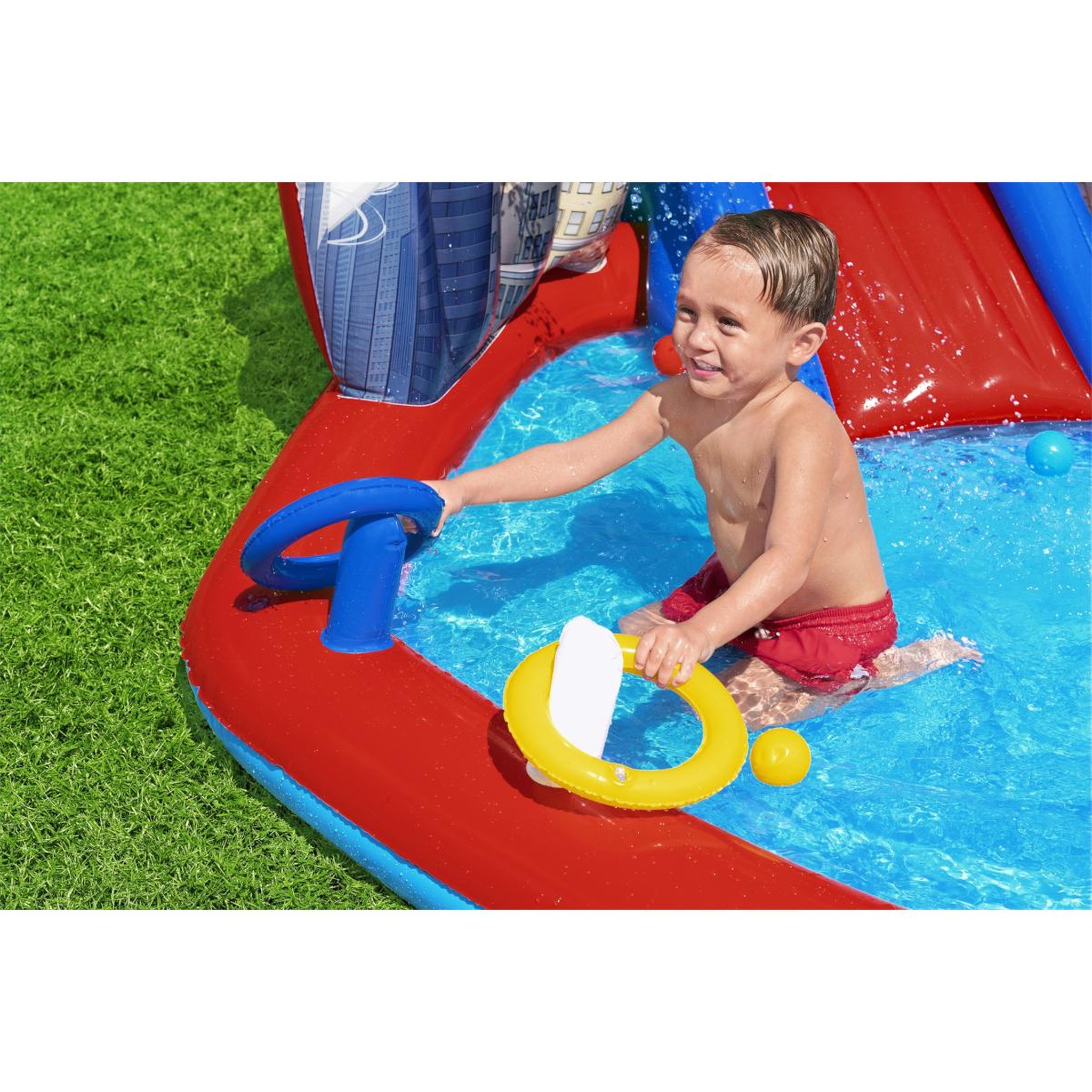 Voir la diapositive 4 : BESTWAY Aire de jeux gonflable spider-man 2,11 m x 2,06 m x 1,27 m - 98793