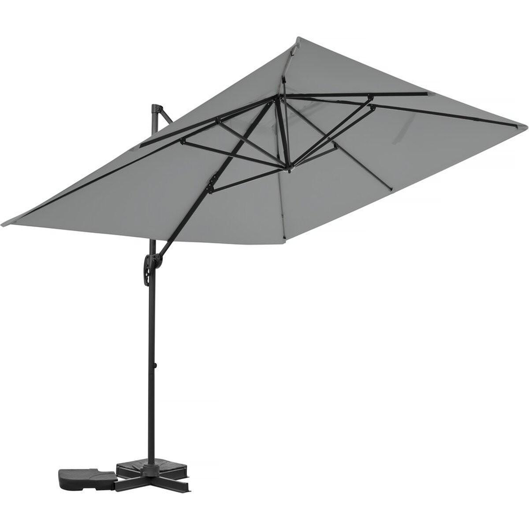 Voir la diapositive 1 : Habitat et Jardin Parasol jardin déporté en aluminium  sky 4  - 3 x 4 m - gris