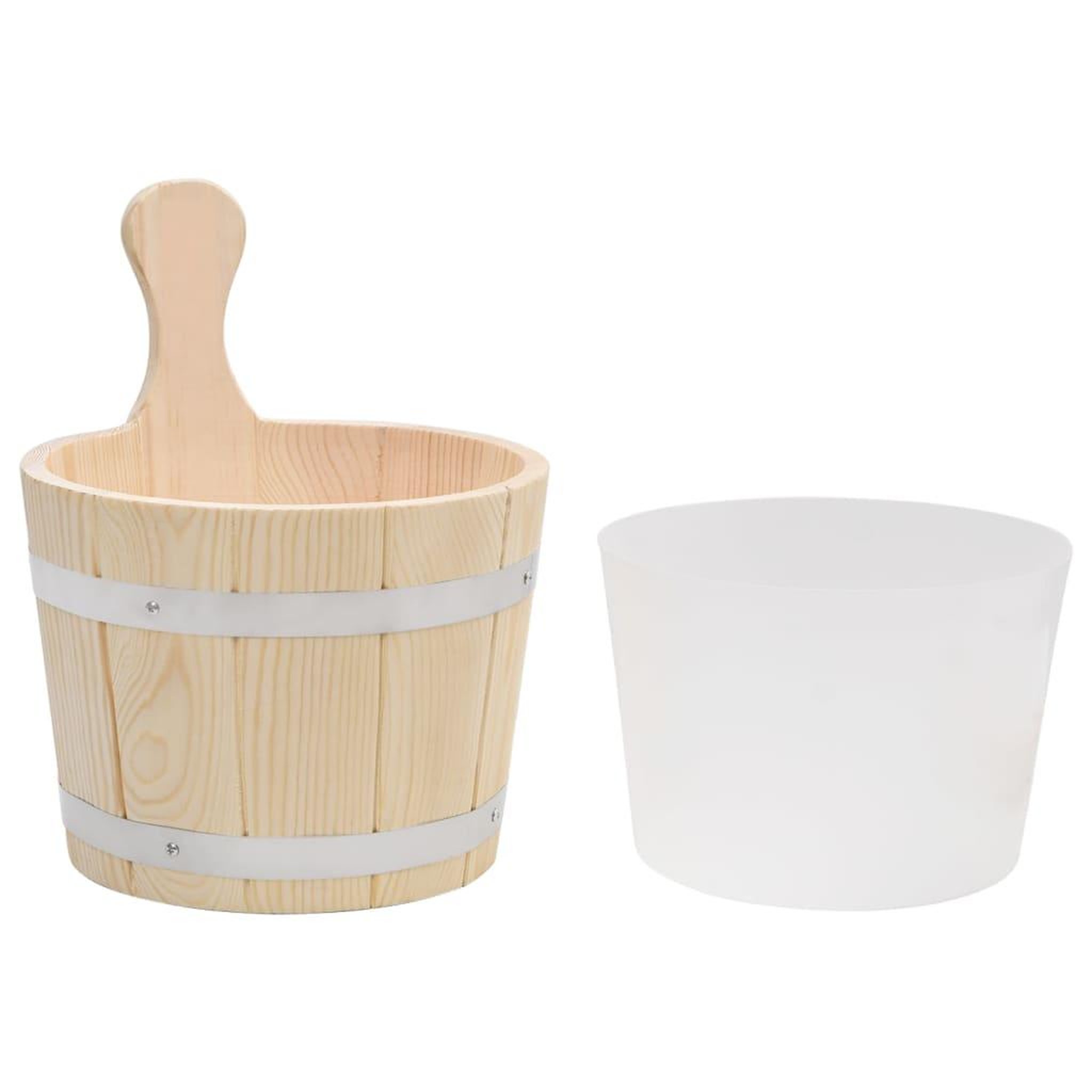Voir la diapositive 5 : VIDAXL Ensemble de seau et louche pour sauna bois massif de pin