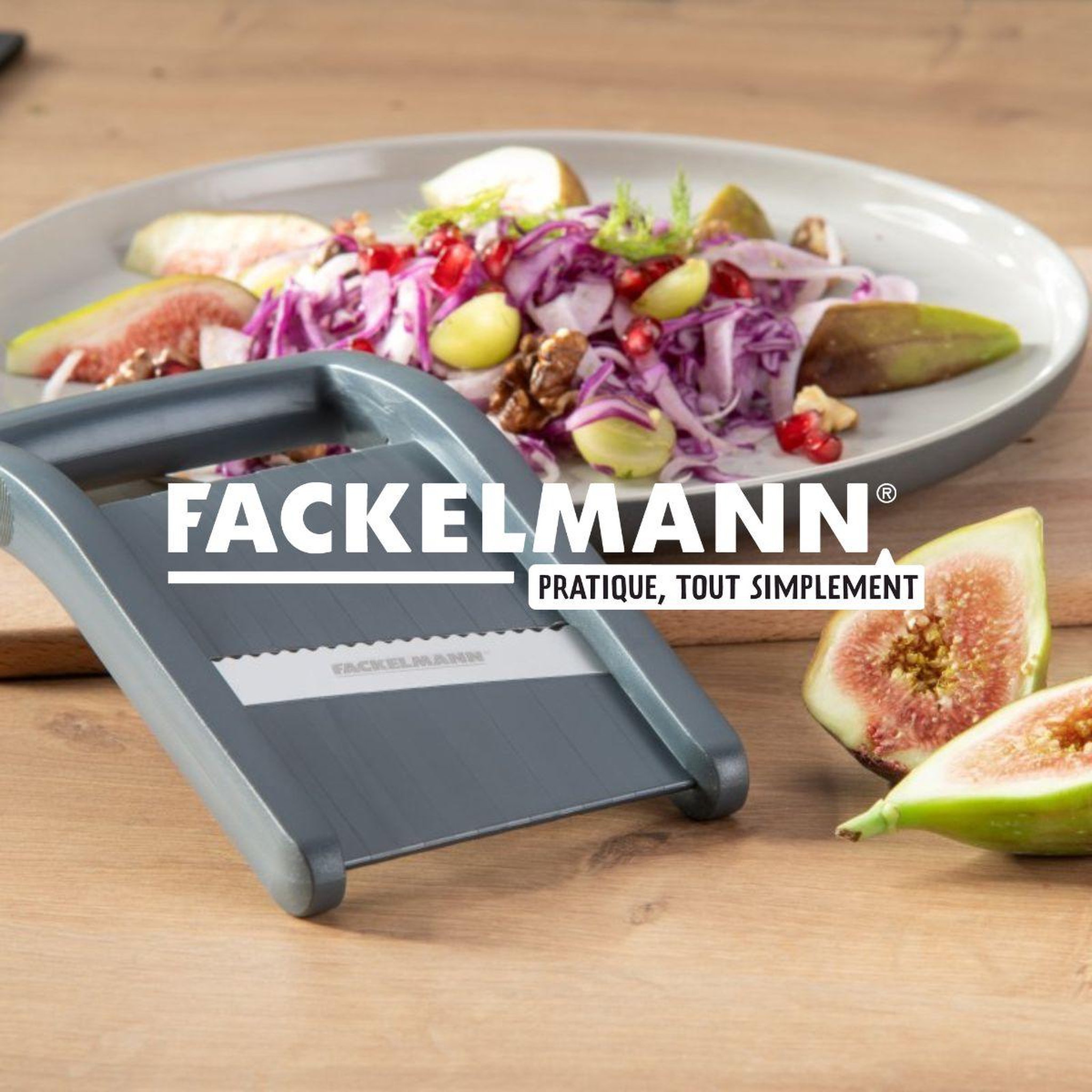 Voir la diapositive 5 : Fackelmann Set de 2 mandolines en plastique et inox fackelmann handmade tradition