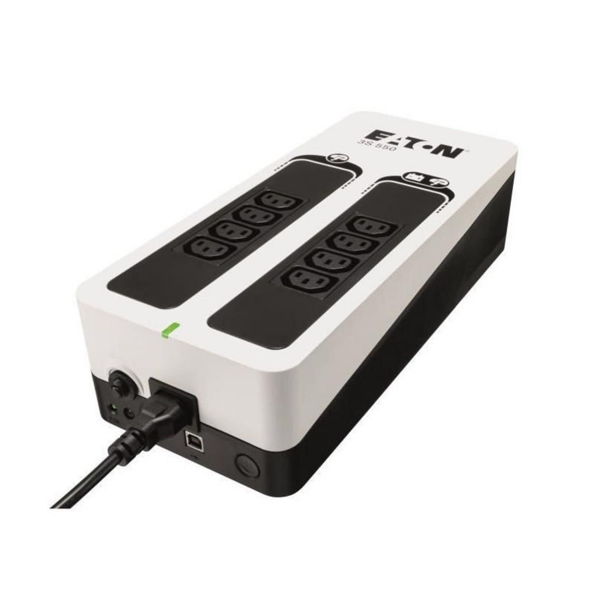 Eaton Onduleur Eaton 3S 550 IEC - Off-line UPS - 3S550I - 550VA 8 prises IEC Noir/Blanc