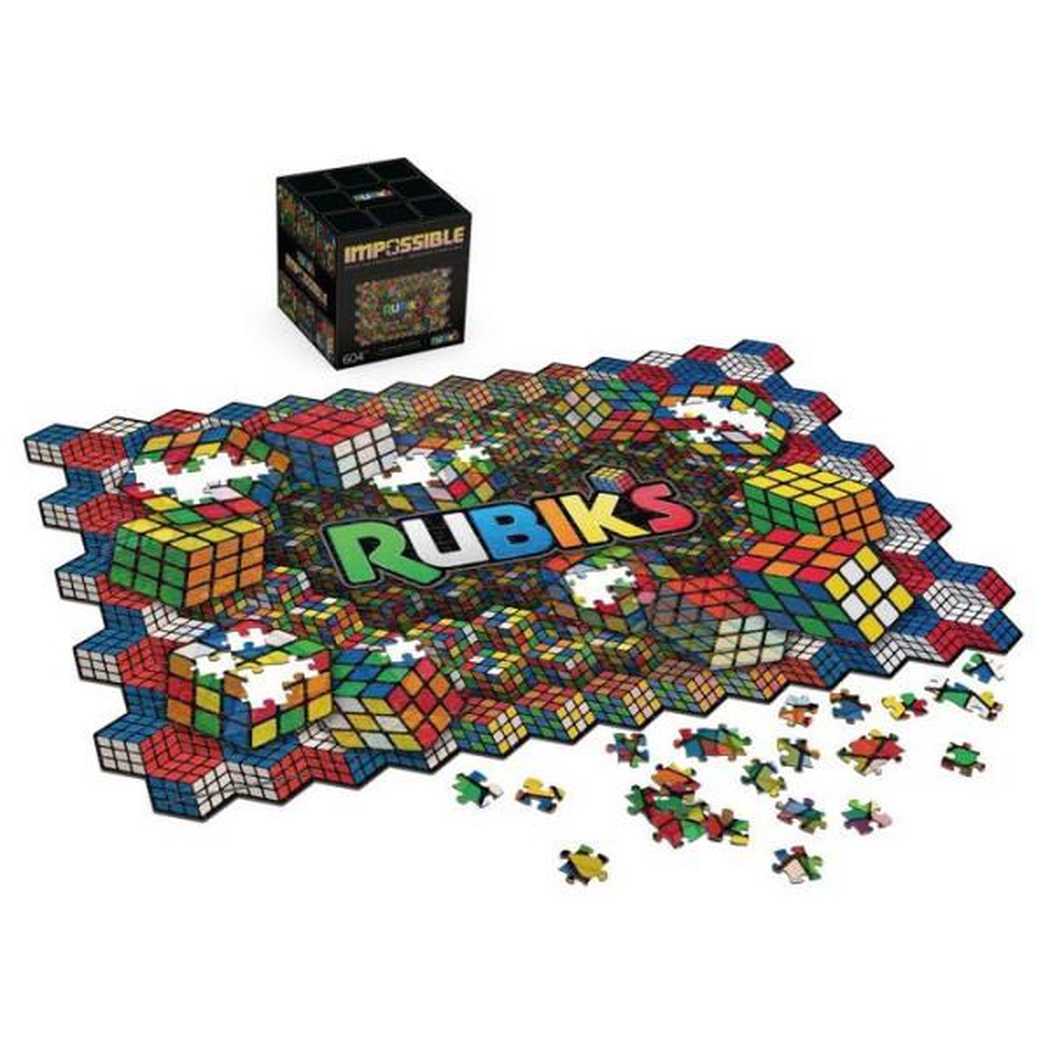Voir la diapositive 2 : SPIN MASTER Puzzle Impossible 604 Pieces Lenticulaires Rubik's - 2 Puzzles en 1 - SPIN MASTER - A partir de 14 ans