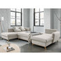 Voir la diapositive 2 : BEST MOBILIER Lagom - canapé d'angle panoramique - convertible - avec coffre - en tissu - 7 places - gauche
