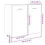 Voir la diapositive 6 : VIDAXL Armoire basse chene sonoma 80x46x81,5 cm bois d'ingenierie