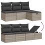 Voir la diapositive 3 : VIDAXL Salon de jardin avec coussins 7 pcs gris clair resine tressee