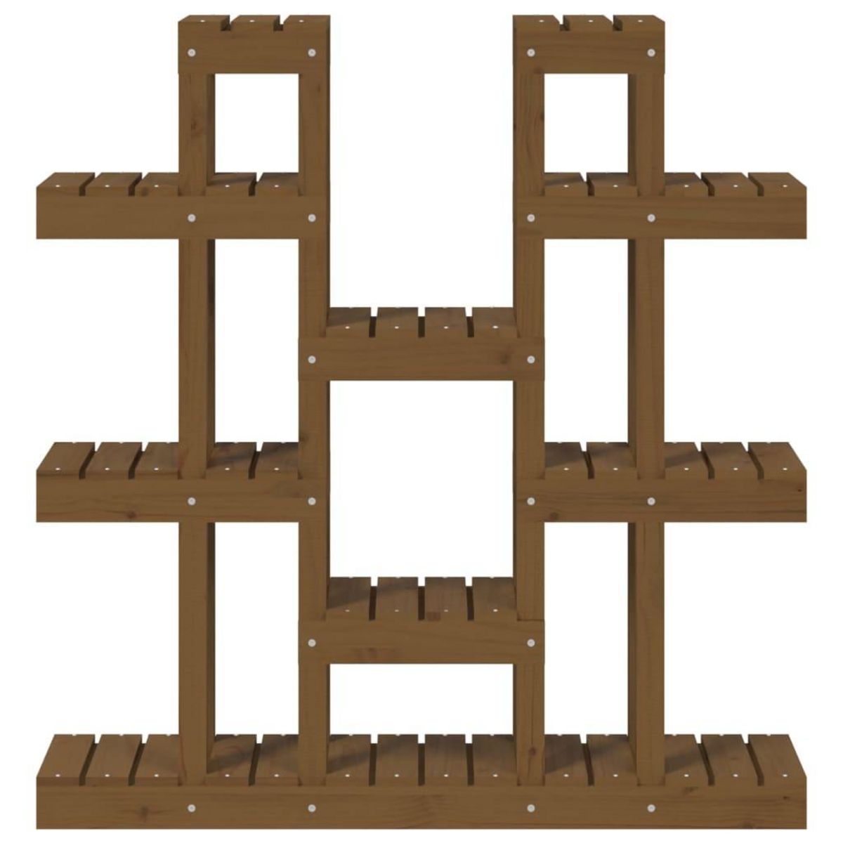 VIDAXL Support a plantes Marron miel 104,5x25x109,5 cm Bois massif pin