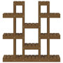 Voir la diapositive 5 : VIDAXL Support a plantes Marron miel 104,5x25x109,5 cm Bois massif pin