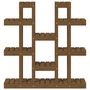 Voir la diapositive 5 : VIDAXL Support a plantes Marron miel 104,5x25x109,5 cm Bois massif pin