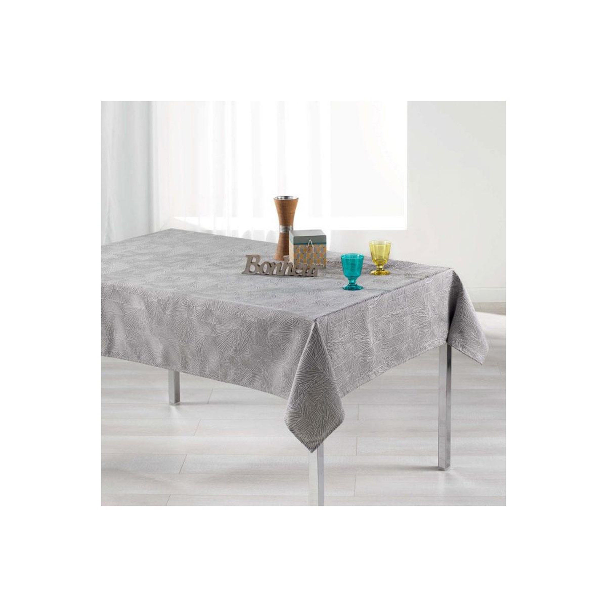 Douceur d'Intérieur Nappe rectangulaire  alisson  140x250cm gris