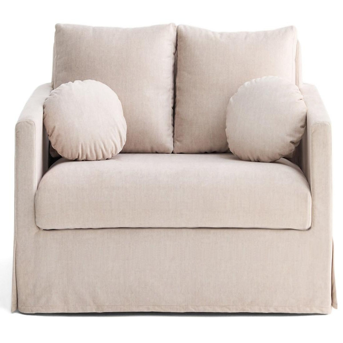 LISA DESIGN Serena - canapé droit déhoussable 2 places en velours