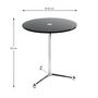 Voir la diapositive 3 : Paris Prix Table d'Appoint Design  Limana  50cm Noir & Chromé