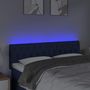 Voir la diapositive 3 : VIDAXL Tete de lit a LED Bleu 144x7x78/88 cm Tissu