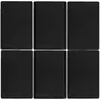 TOILINUX Lot de 6 Sets de table rectangulaire Tenor - 45 x 30 cm - Noir