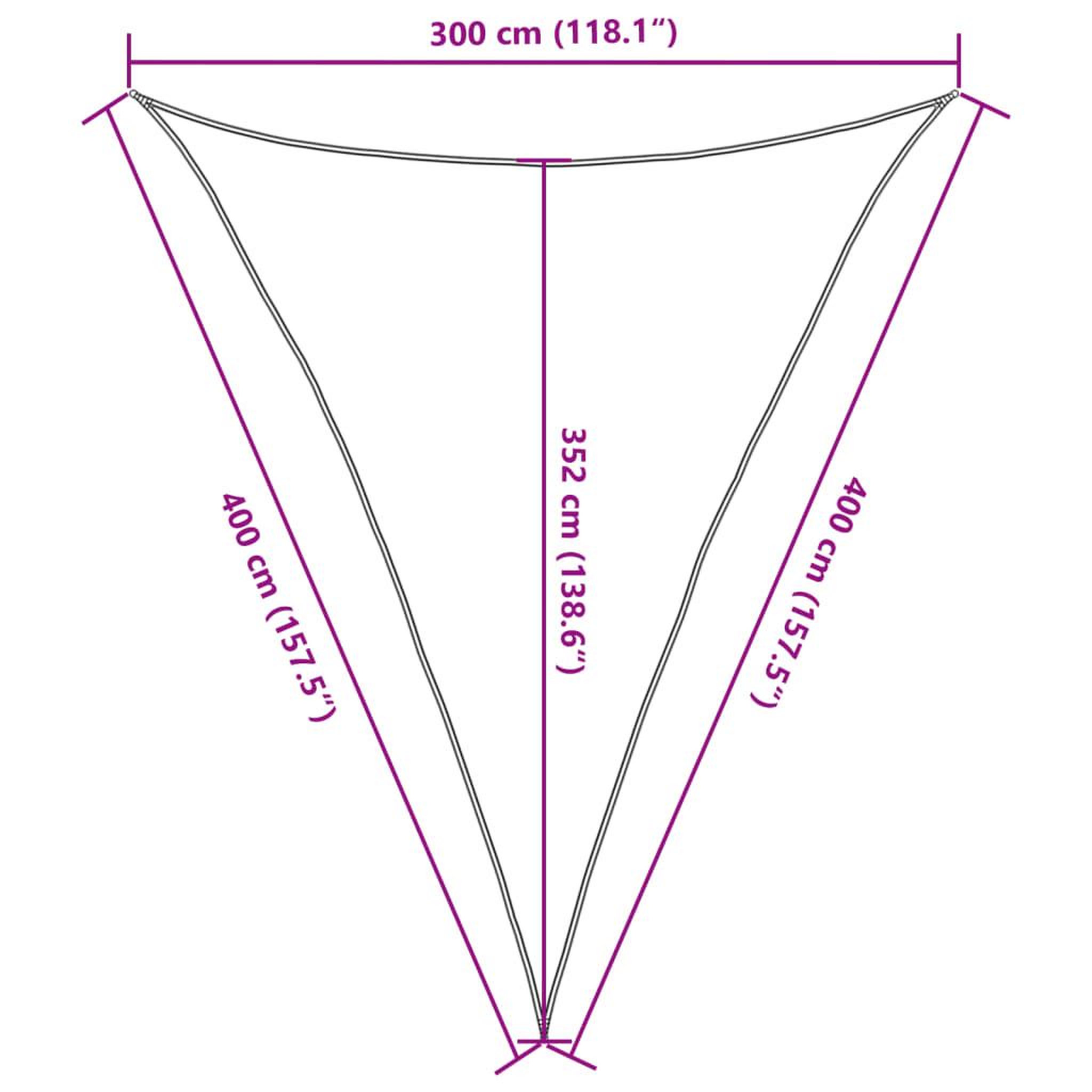 Voir la diapositive 6 : VIDAXL Voile d'ombrage 160 g/m^2 Blanc 3x4x4 m PEHD