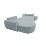 Voir la diapositive 2 : BEST MOBILIER Mahina - canapé panoramique en u 7 places - convertible avec coffre - en tissu bouclette