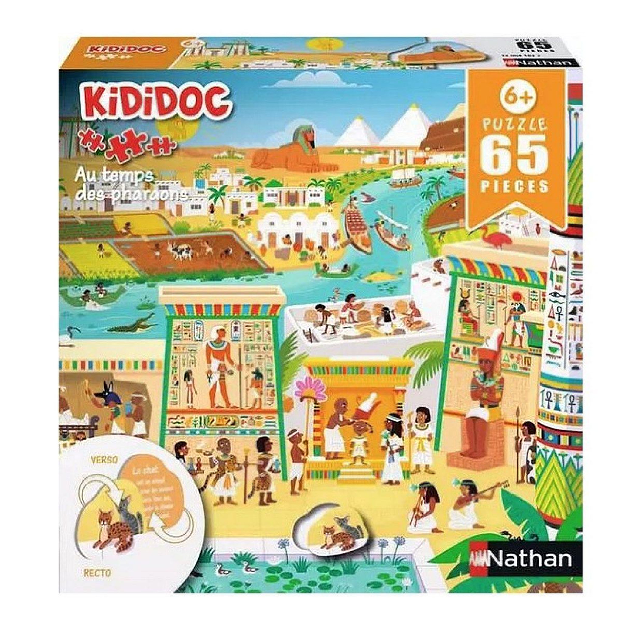 Nathan Puzzle enfant des 6 ans - puzzle kididoc - au temps des pharaons