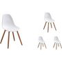 Voir la diapositive 4 : MARKET24 Lot de 4 chaises de jardin en polypropylene - Blanc - 50 x 55 x 85,5 cm