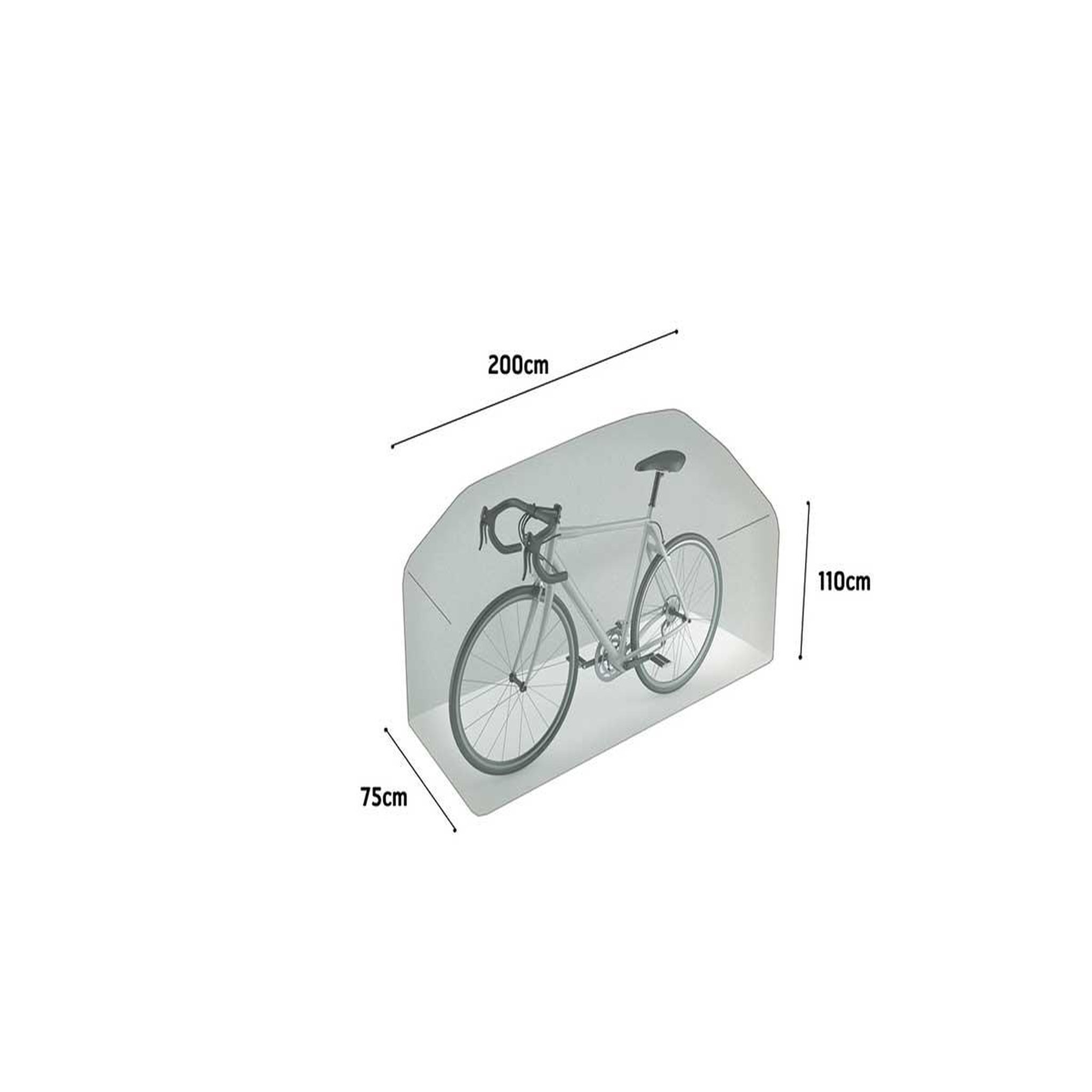 Voir la diapositive 3 : Nortene Housse de protection vélo COVERTOP - Taupe - 200 x 75 x 110 cm