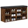 Voir la diapositive 4 : VIDAXL Banc a chaussures chene fume 102x32x50 cm bois d'ingenierie