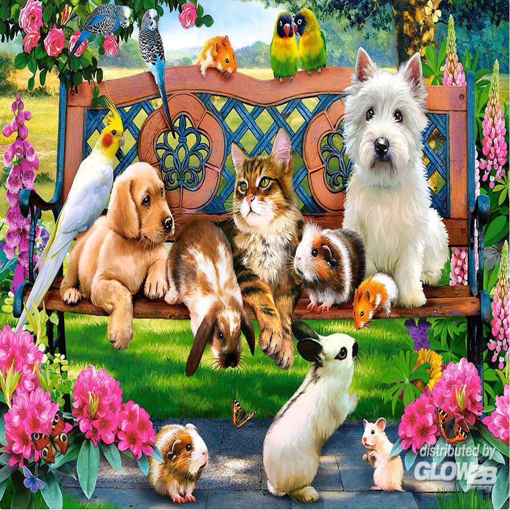 Voir la diapositive 4 : Castorland Puzzle 1000 pièces : les animaux au parc