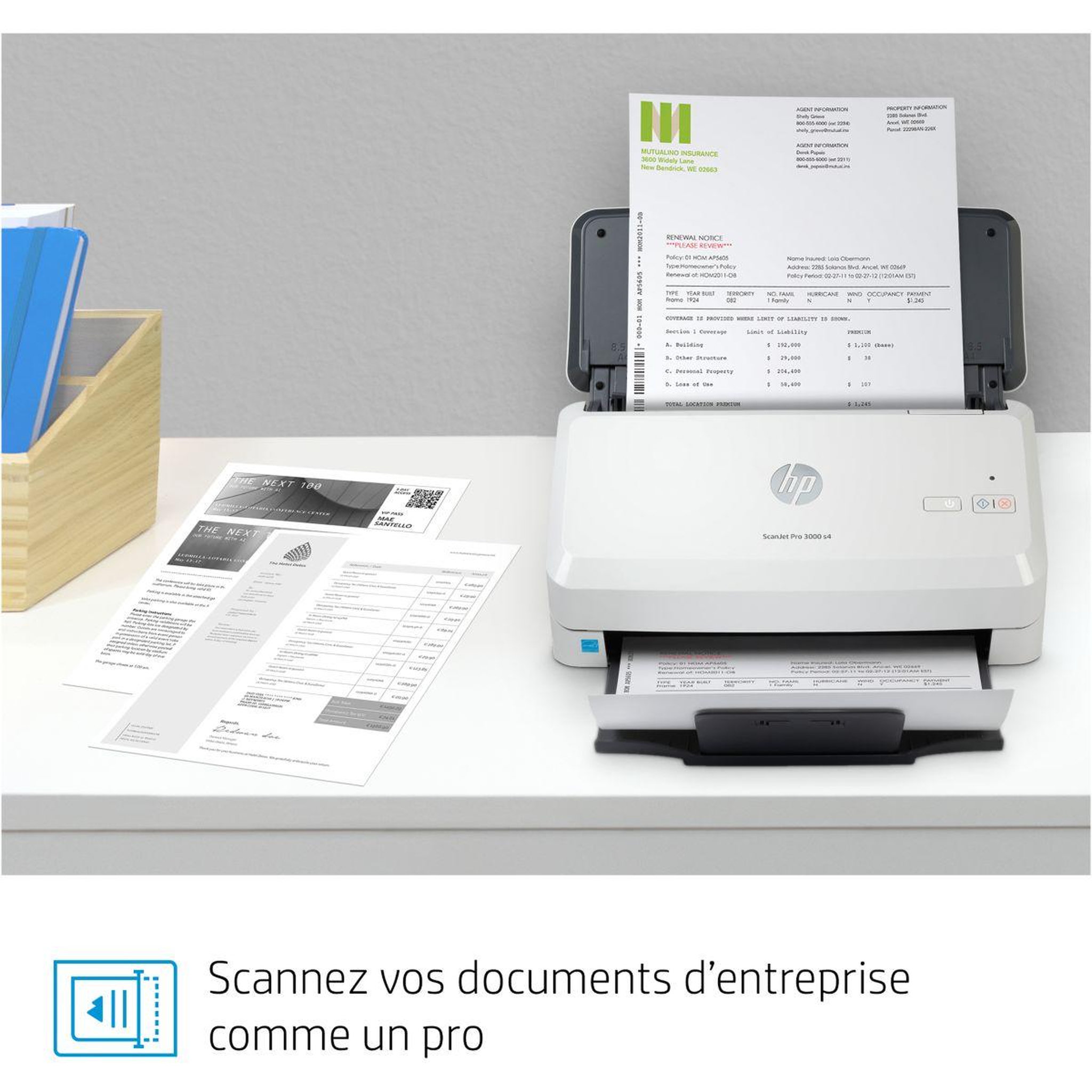 Voir la diapositive 5 : HP Scanner à défilement ScanJet Pro 3000 s4