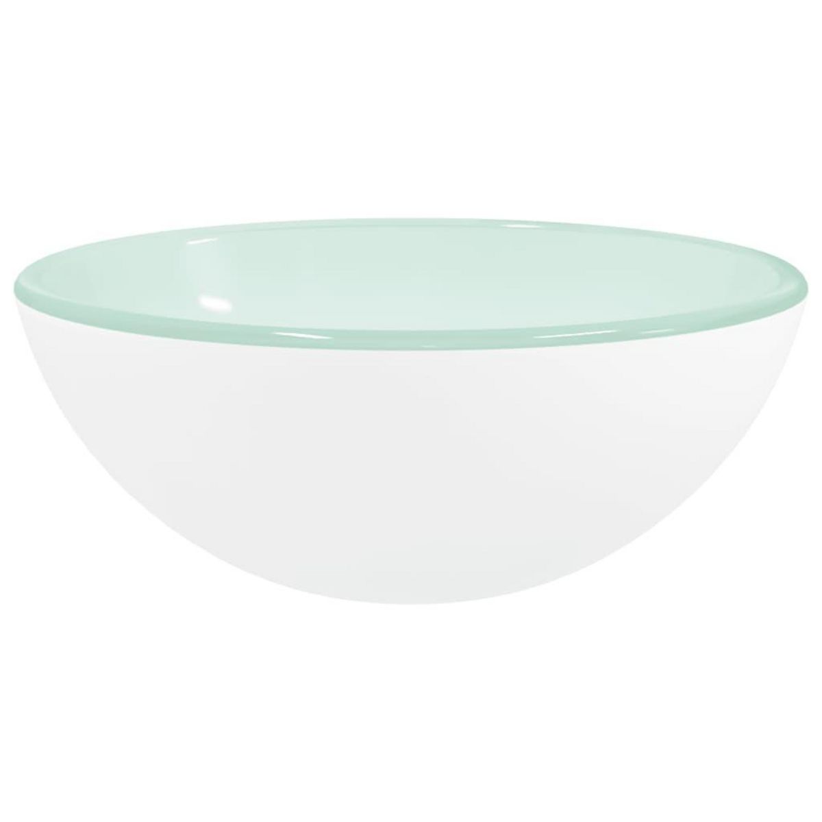 VIDAXL Lavabo Verre trempe 30x12 cm Blanc