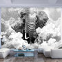 Voir la diapositive 1 : Paris Prix Papier Peint  Elephant in the Clouds Black & White