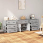 Voir la diapositive 3 : VIDAXL Buffets 3 pcs Sonoma gris Bois d'ingenierie