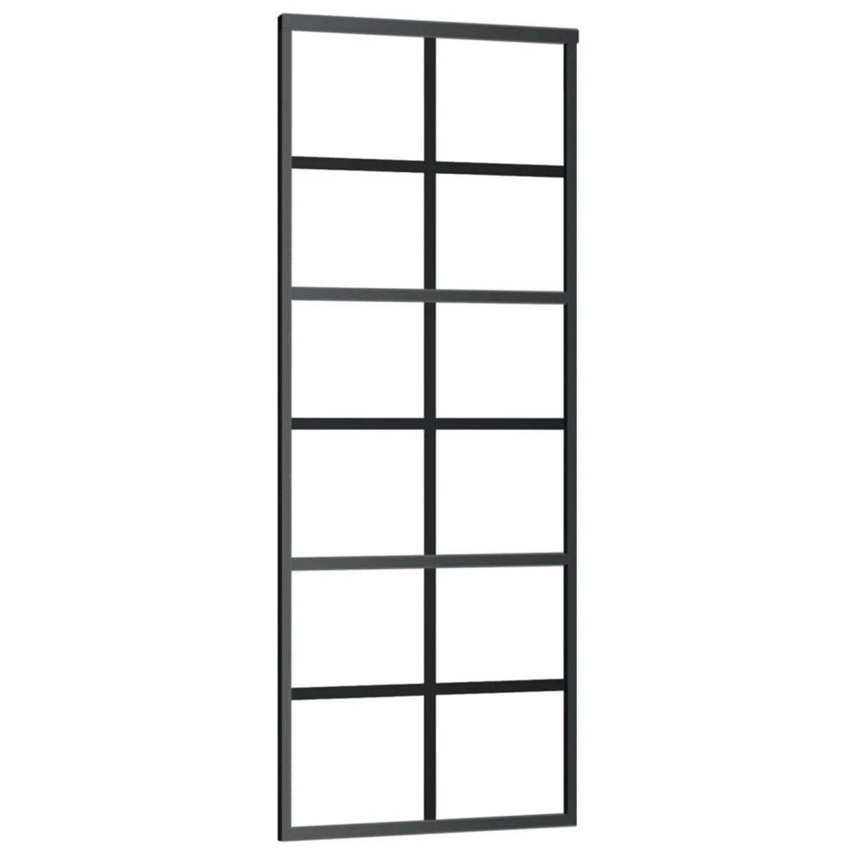 VIDAXL Porte coulissante Verre ESG et aluminium 76x205 cm Noir
