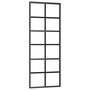 Voir la diapositive 2 : VIDAXL Porte coulissante Verre ESG et aluminium 76x205 cm Noir