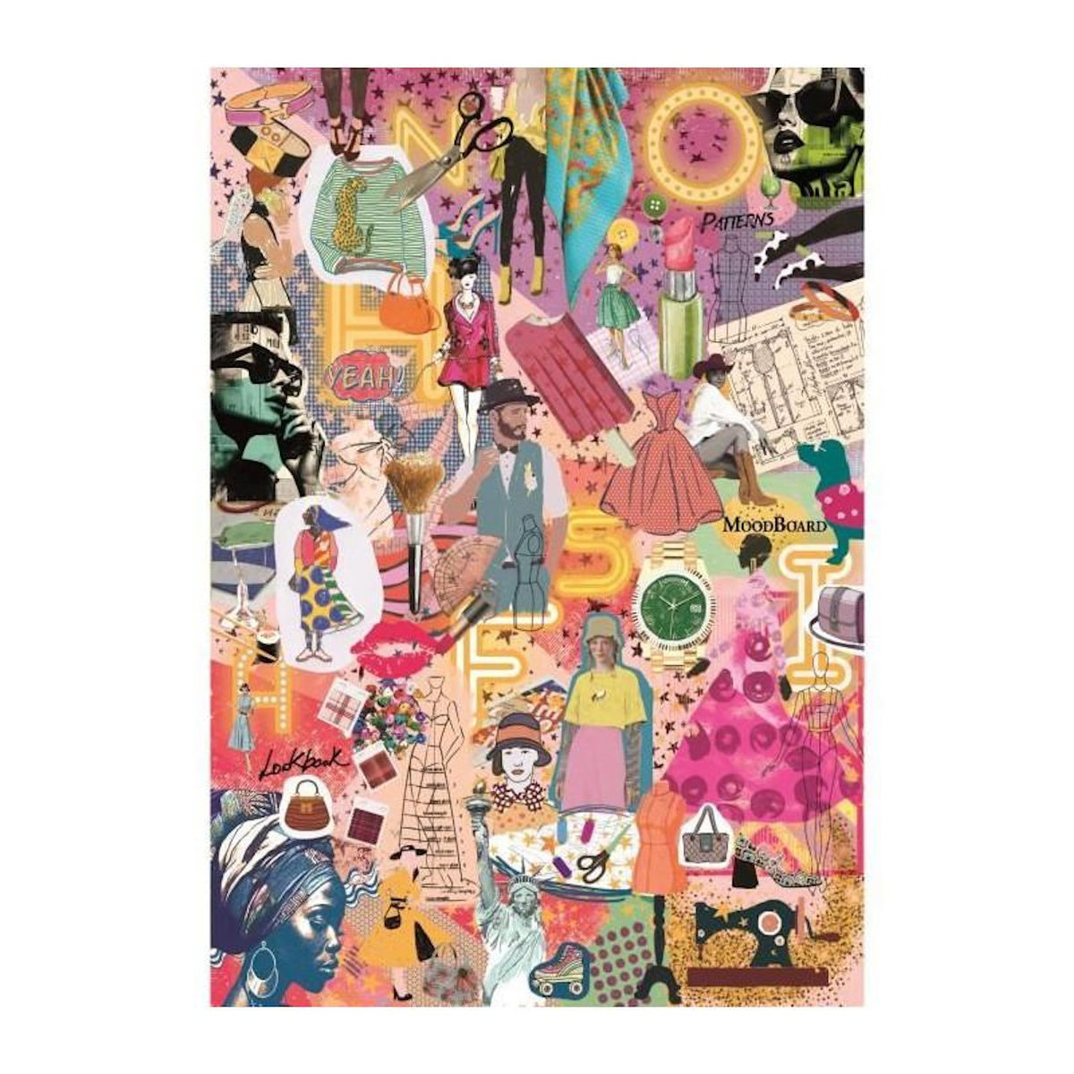 CLEMENTONI Puzzle 1000 pièces Compact More is More – Fashion & Design – Puzzle adulte – Clementoni