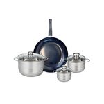 ELO Ensemble de 1 Poêle de cuisson 28 cm et 3 faitouts 12, 14 et 20 cm Elo Prima Brillant