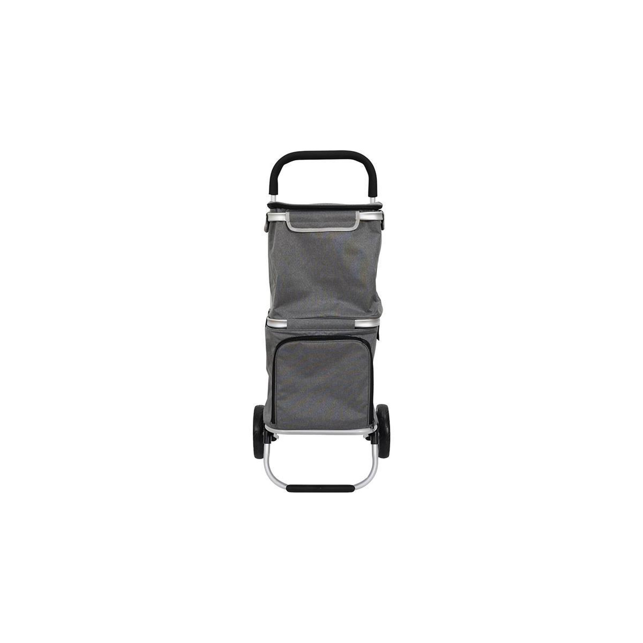 Voir la diapositive 2 : JET LAG Chariot de marché 2 compartiments  fraîcheur  99cm gris