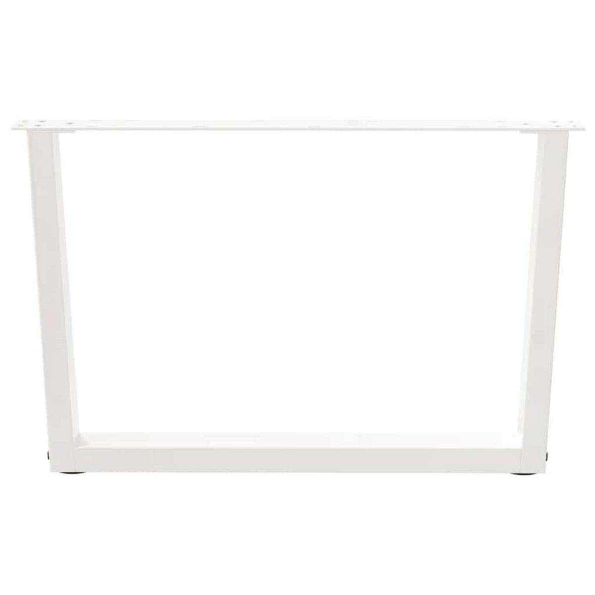 VIDAXL Pieds de table a manger forme V 2pcs blanc 70x(42-43,3)cm acier