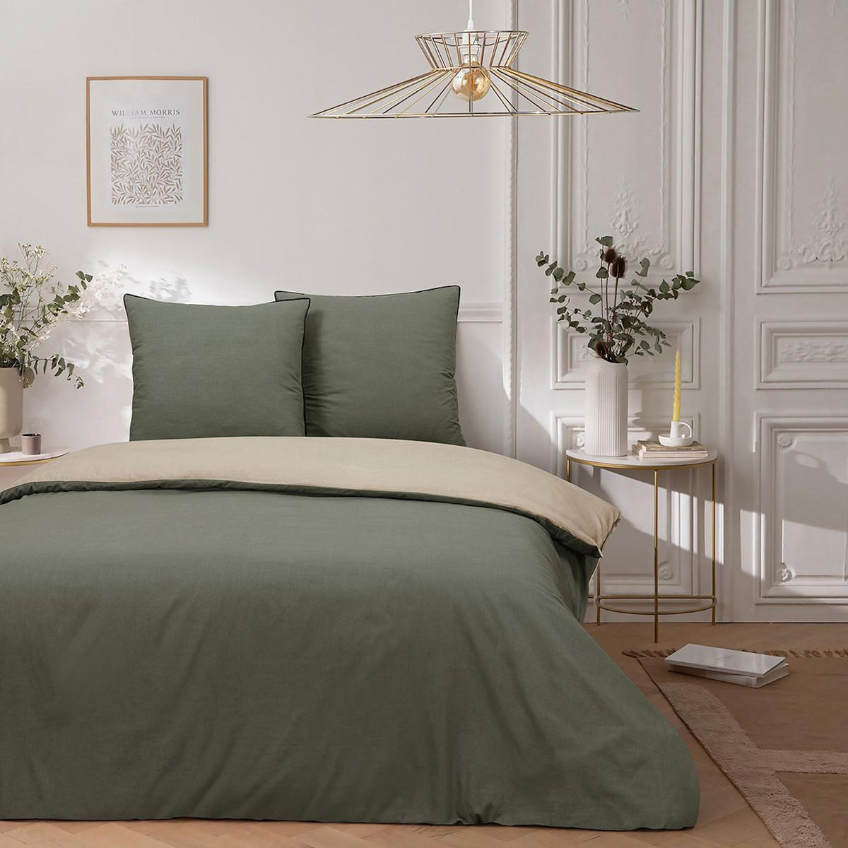 FUTURE HOME Parure de lit double bicolore