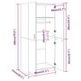 Voir la diapositive 6 : VIDAXL Garde-robe Chene fume 80x52x180 cm Bois d'ingenierie