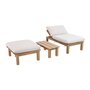 Voir la diapositive 2 : SWEEEK Bain de soleil modulable bois d'acacia naturel multi positions avec table - Mae