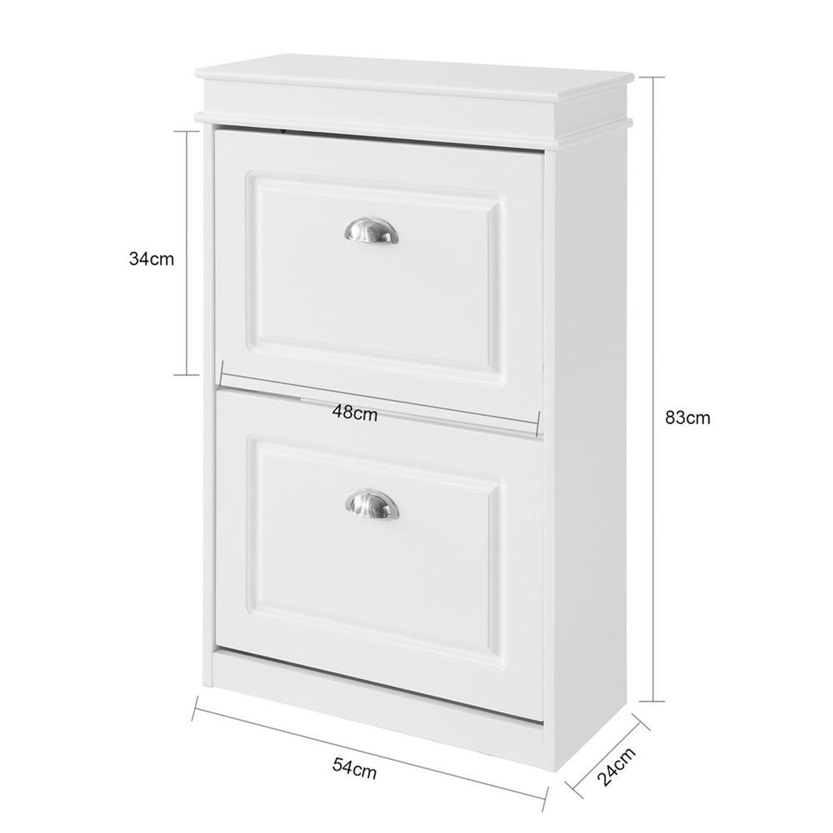 SOBUY SoBuy - Meuble À Chaussures à 2 tiroirs - Classique - FSR78